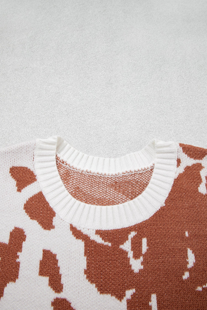 Thomasina | Women Spot Print Crew Sweater