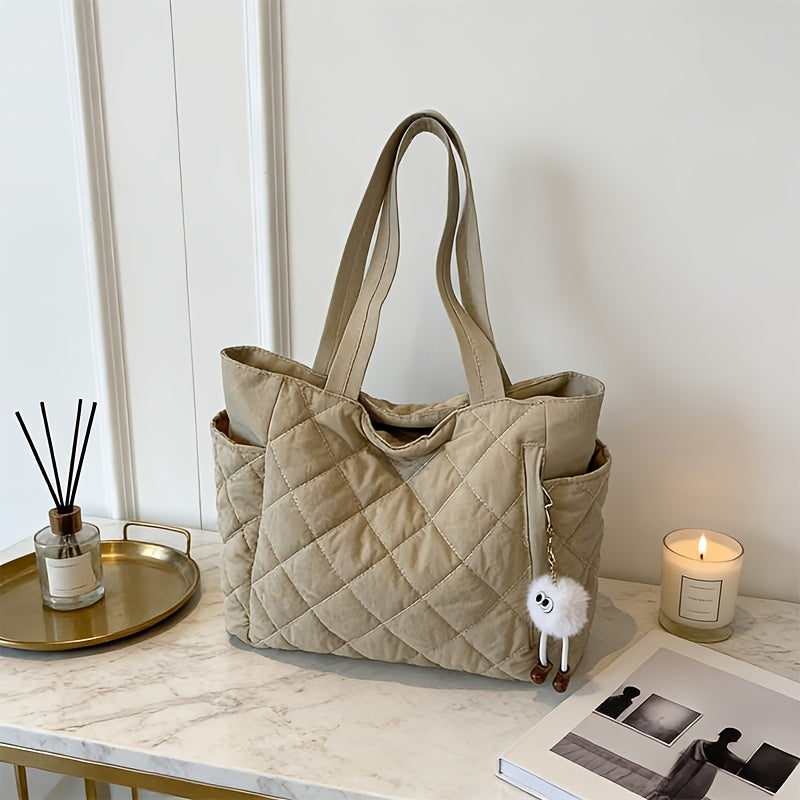 Werburga | Women Quilted Nylon Tote Bag