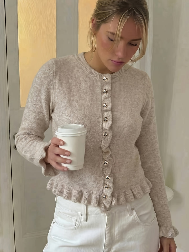 Sharon | Women's Knit Button Front Casual Cardigan