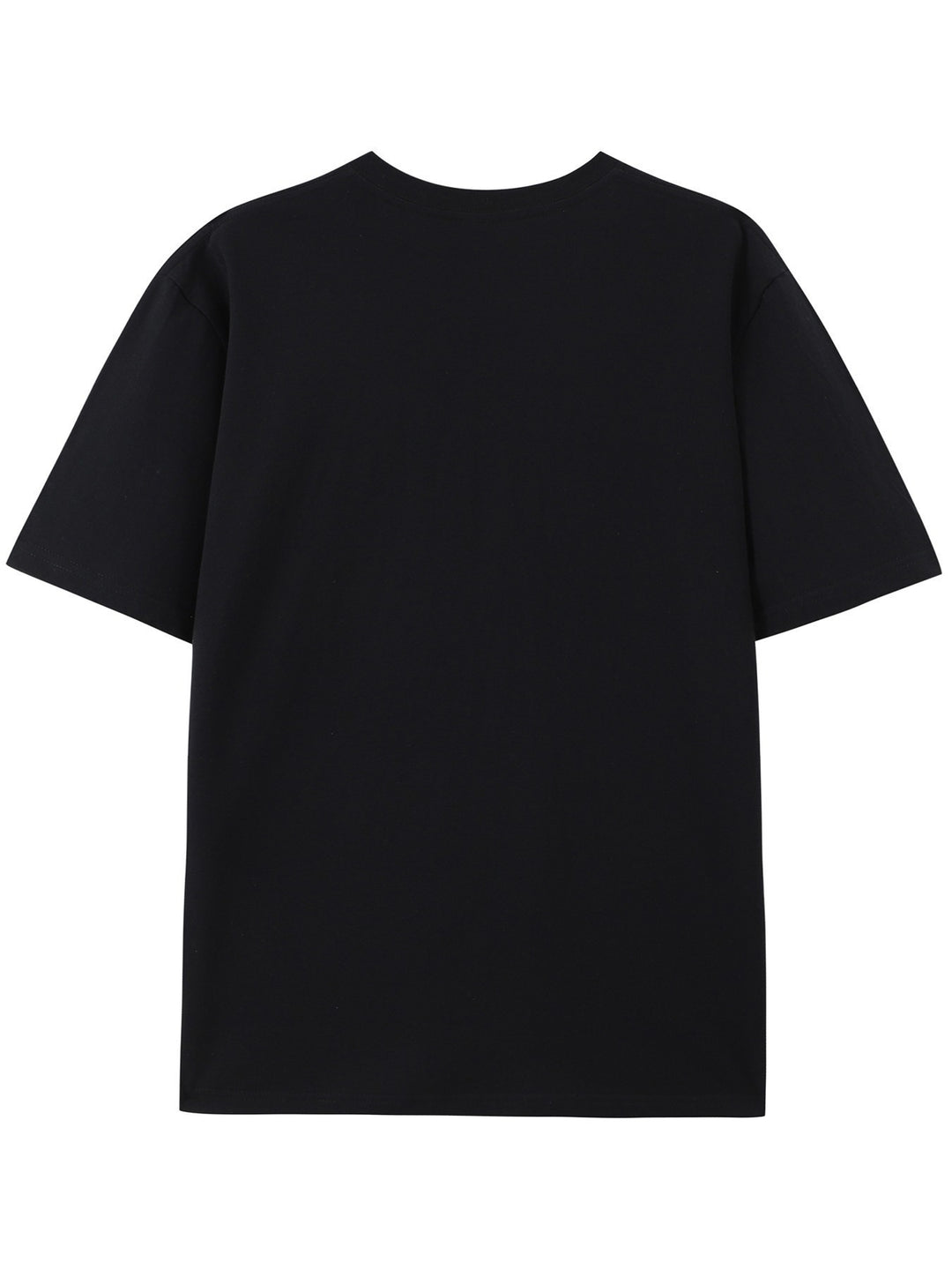 Veronica | Women's Black Knit Oversized Crew Neck Short Sleeve Casual T Shirt