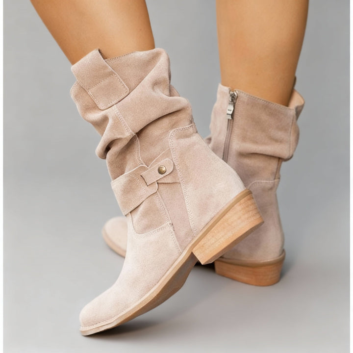 Richenda | Women Slouch Buckle Ankle Boots