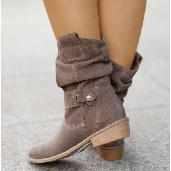 Richenda | Women Slouch Buckle Ankle Boots