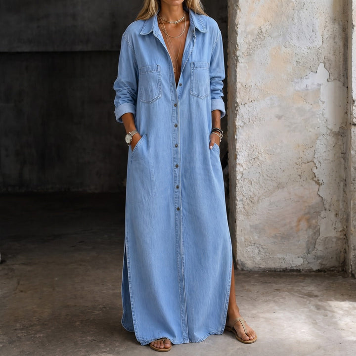 Mathilde | Women Button Down Denim Dress