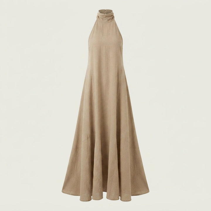 Aerona | Women Halter Neck Flowy Maxi Dress