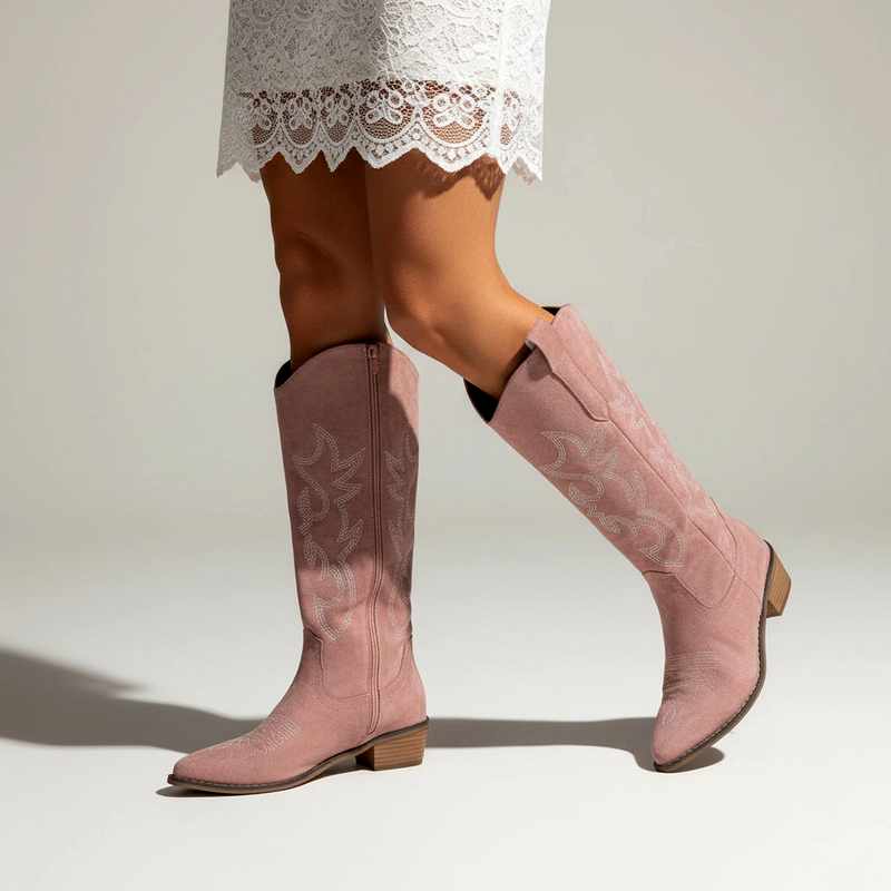 Ingeborg | Women Embroidered Pointed Toe Boots