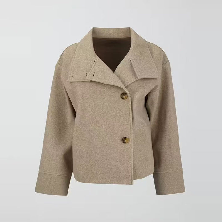 Merryn | Women Asymmetric Collar Short Coat