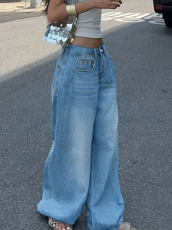 Devyn | Women's Denim Wide Leg Stretchy Casual Relaxed Jeans