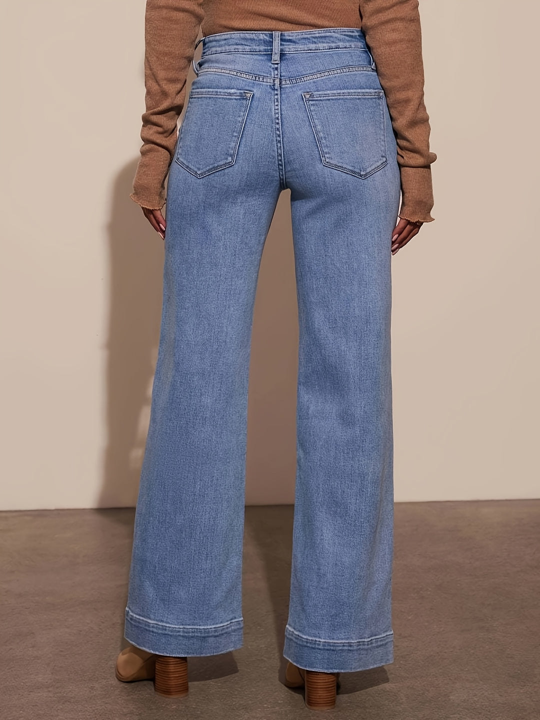 Raegan | Women's Denim Wide Leg Casual Relaxed Jeans