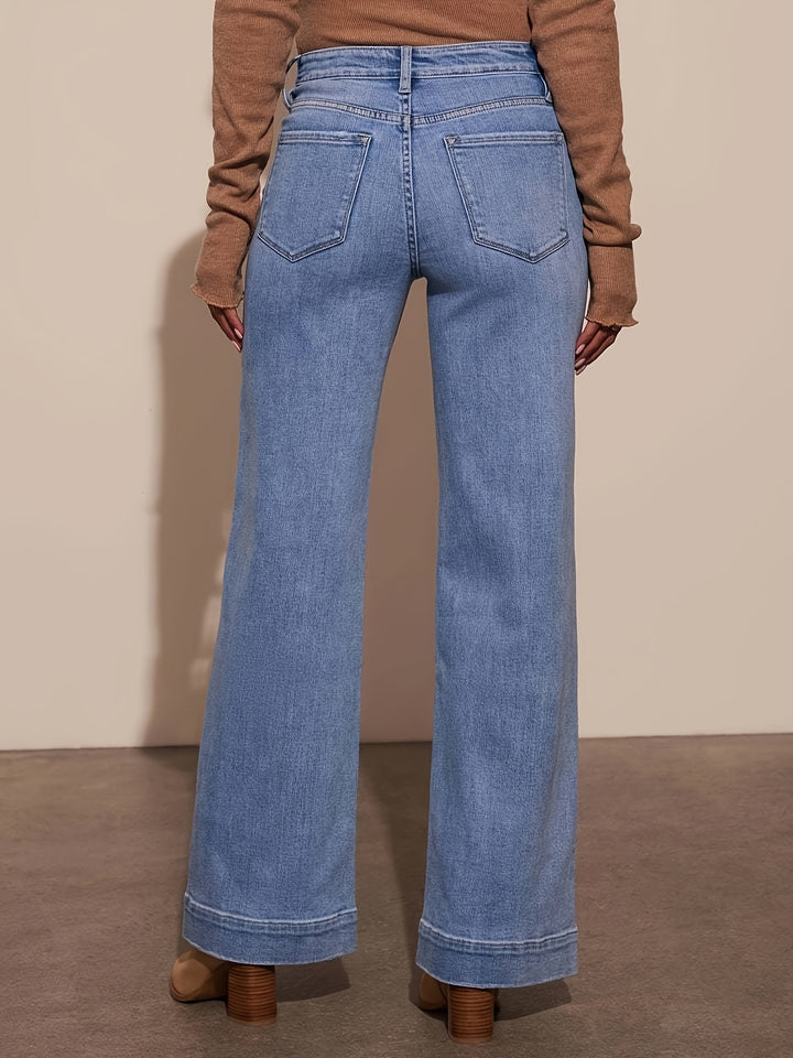 Raegan | Women's Denim Wide Leg Casual Relaxed Jeans