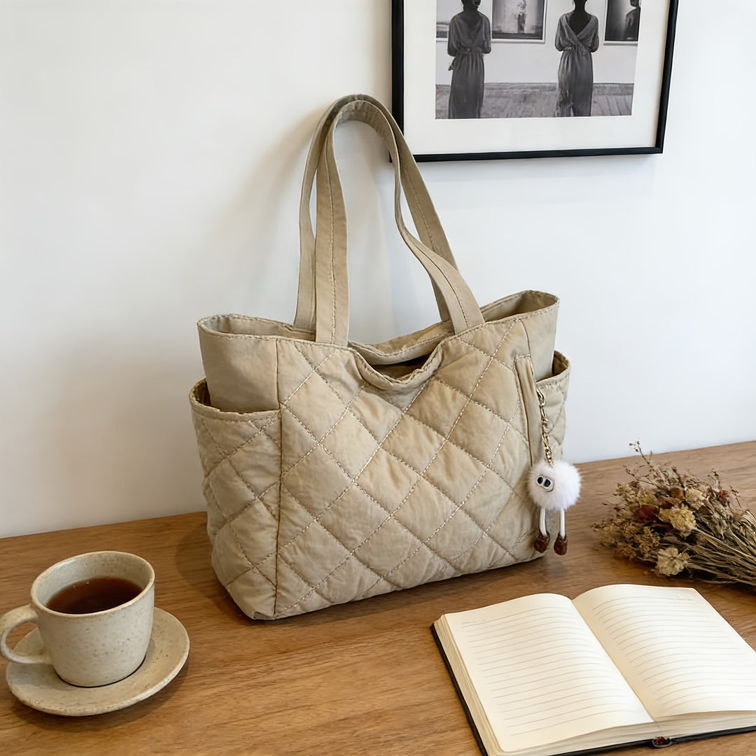 Werburga | Women Quilted Nylon Tote Bag