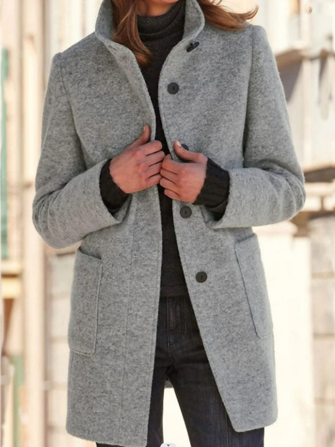 Dixie | Women's Collared Pockets Office Coat