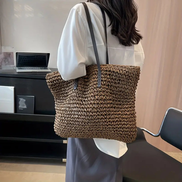 Walburga | Women Woven Straw Tote Bag