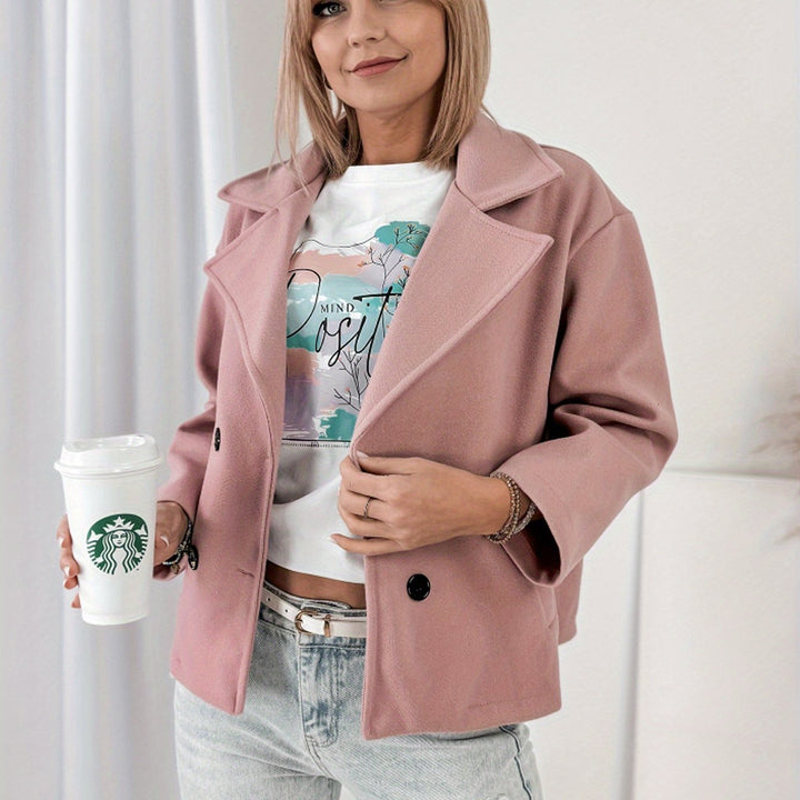 Aldith | Women Cropped Double Breasted Pea Coat