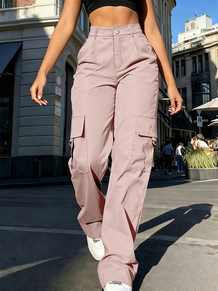 Stylish Wide Leg Cargo Pants for Women with Plus Size Casual Style