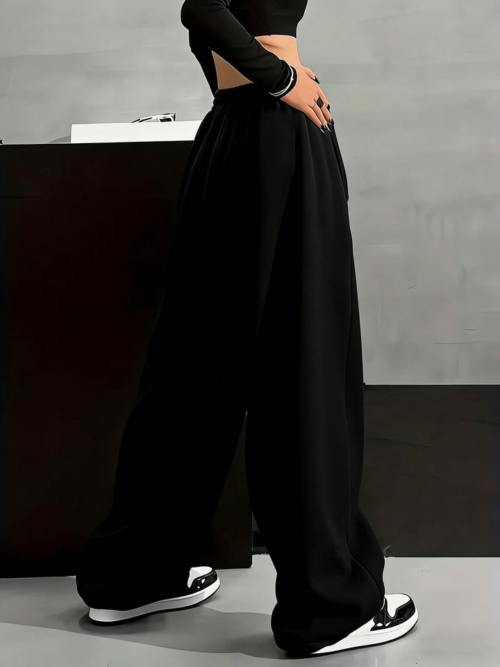 Stylish Geometric Fleece Casual Pants for Women with Plus Size Flowy Style