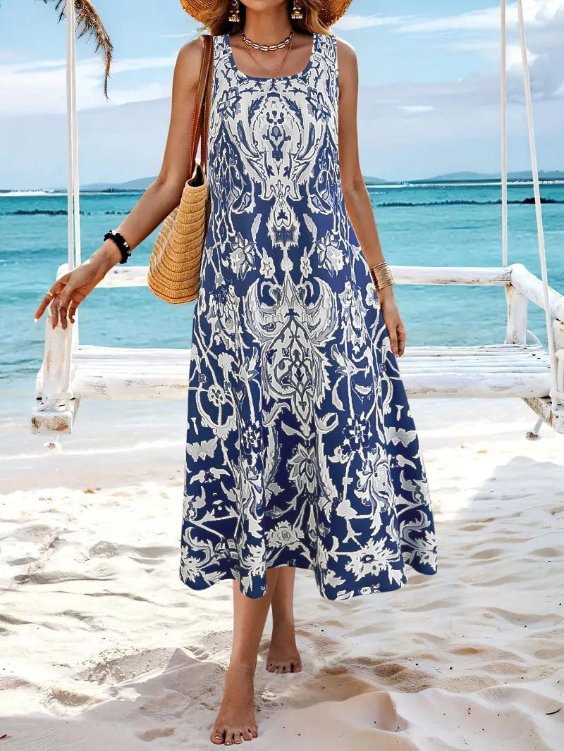 Flavia | Women Boho Printed Midi Dress