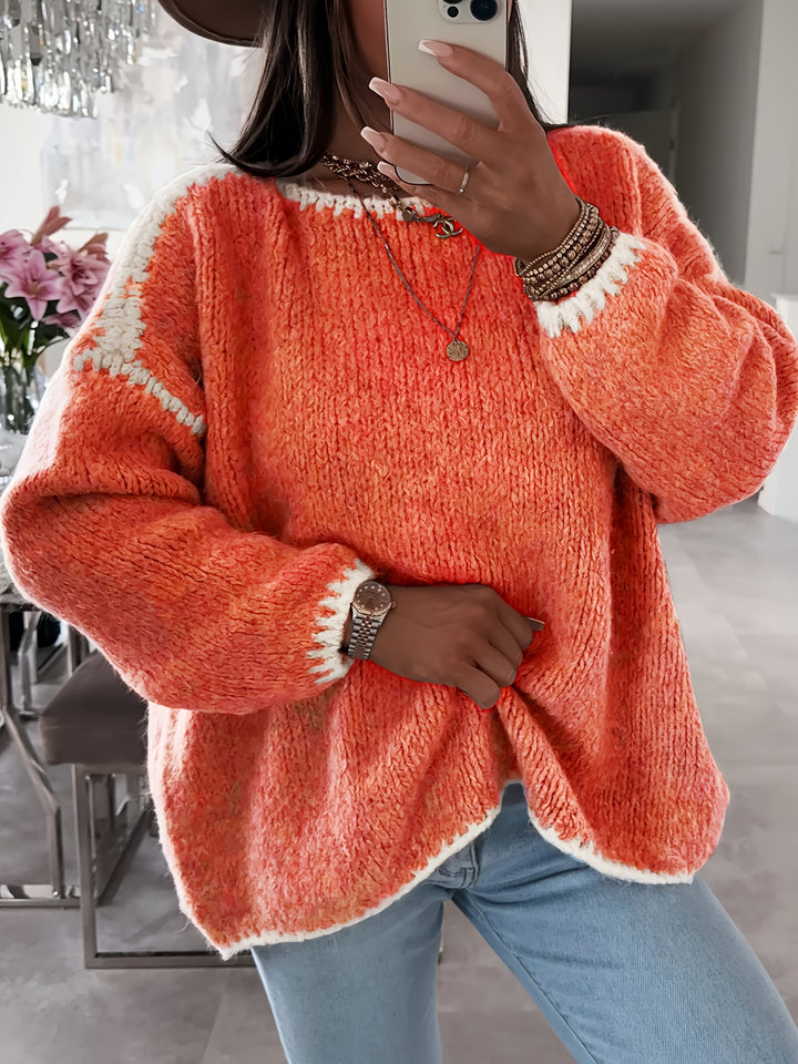 Ansley | Women Boat Neck Pullover Sweater