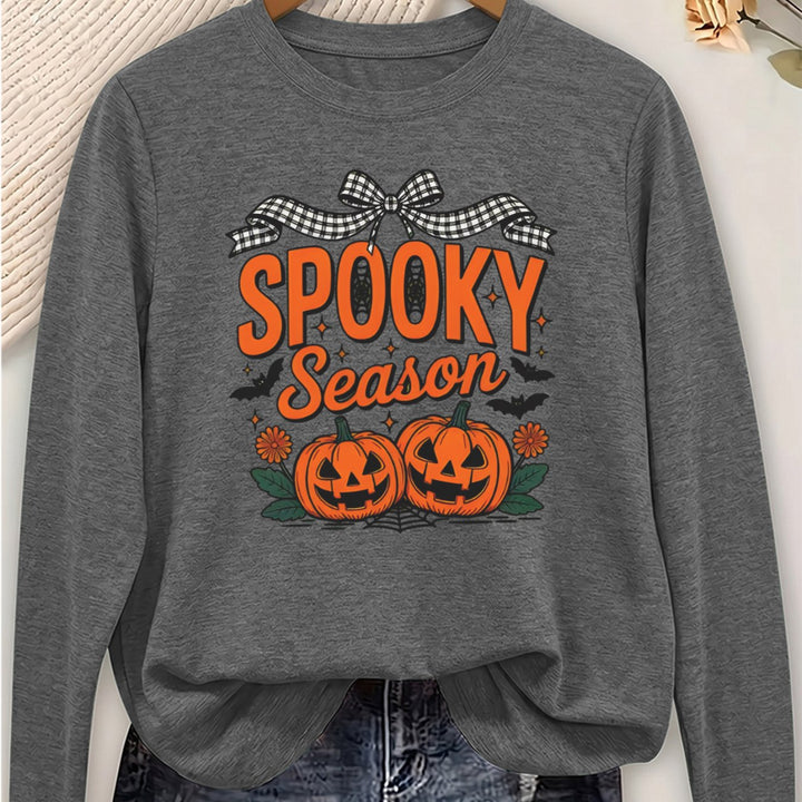 Marlowe | Women's Halloween Sweater Pumpkin Bat Print