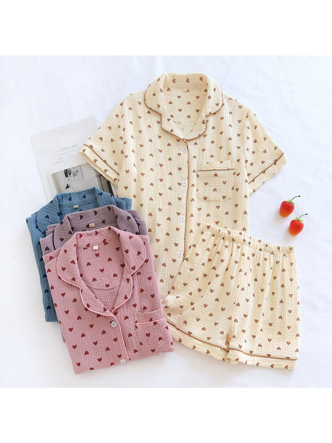 Drew | Women's Cotton Button Front Casual Pajama Set