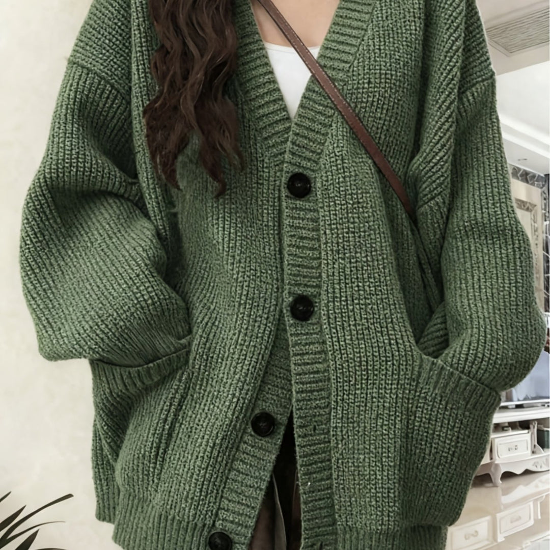 Cozy Fall Sweater Cardigan for Women with Cardigan V Neck Button