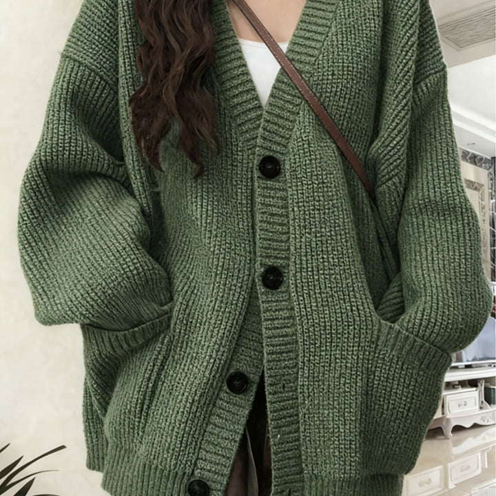 Cozy Fall Sweater Cardigan for Women with Cardigan V Neck Button