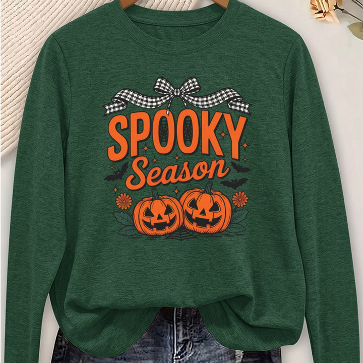 Marlowe | Women's Halloween Sweater Pumpkin Bat Print