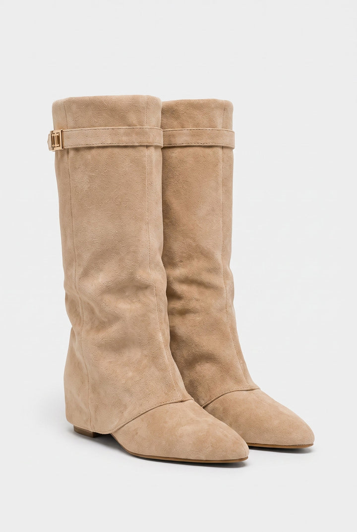 Sabella | Women Draped Thigh High Boots