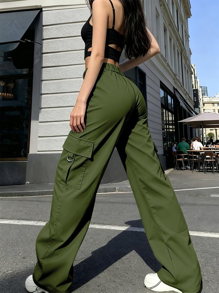 Stylish Wide Leg Cargo Pants for Women with Plus Size Casual Style