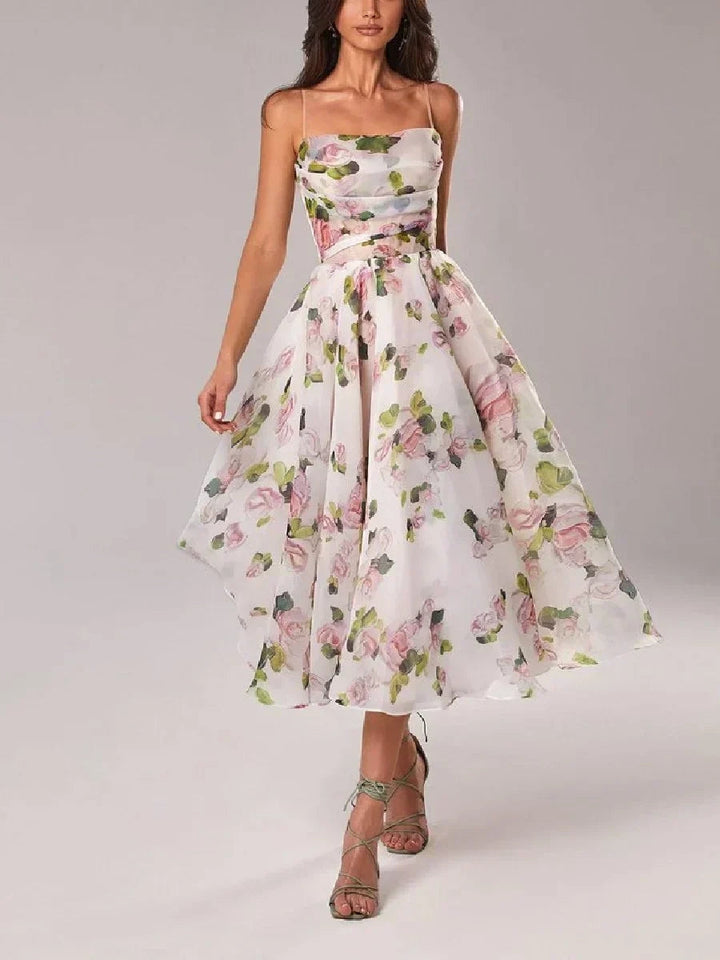 Fidelia | Women Floral Strap Wedding Guest Dress