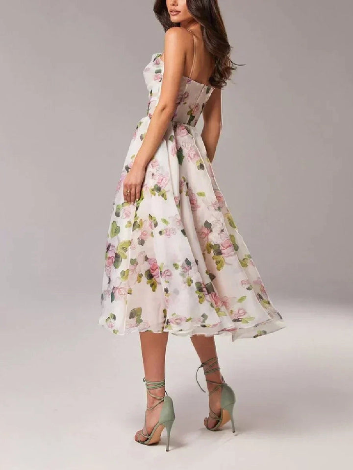 Fidelia | Women Floral Strap Wedding Guest Dress