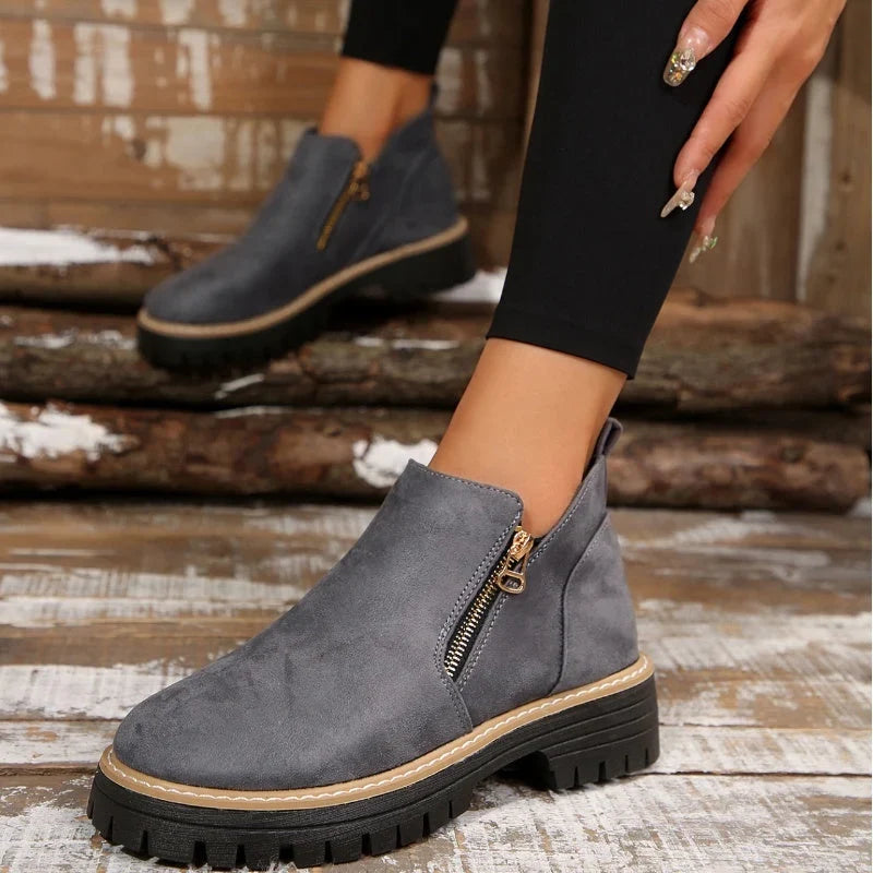 Kamila | Women's Suede Platform Casual Boots