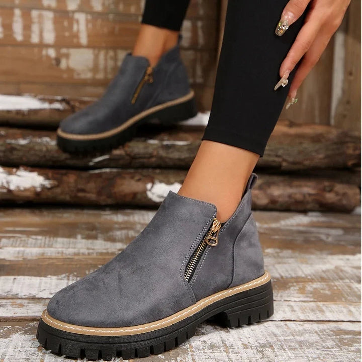 Kamila | Women's Suede Platform Casual Boots