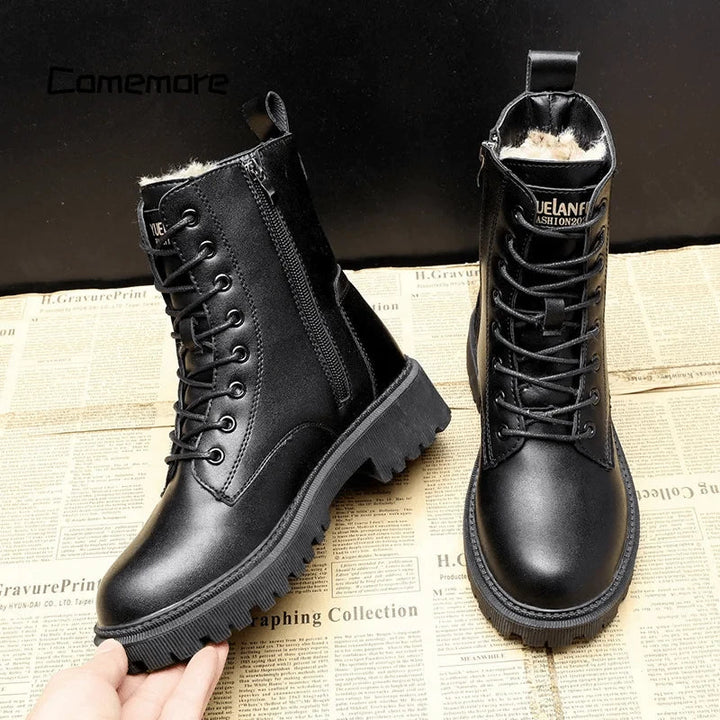 Lark | Women's Black Lace Boots
