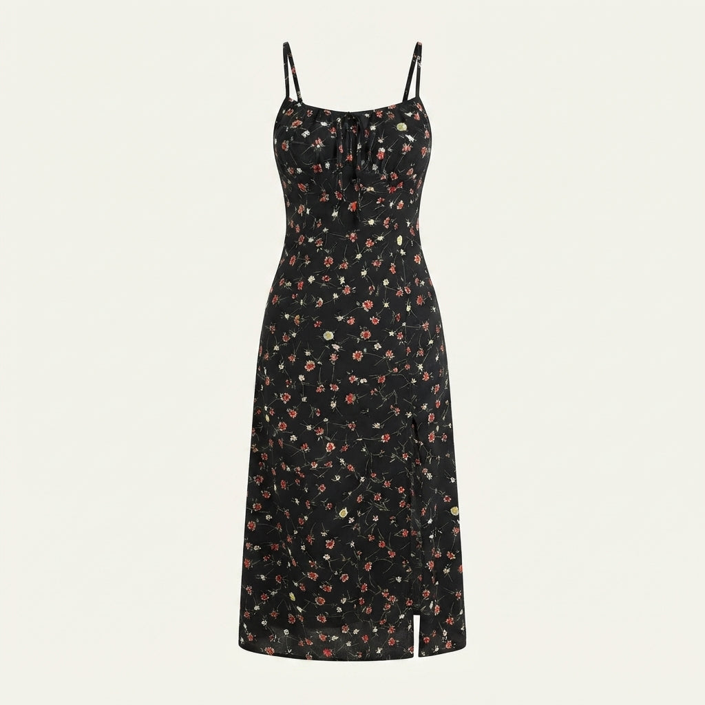 Nerys | Women Floral Side Slit Midi Dress