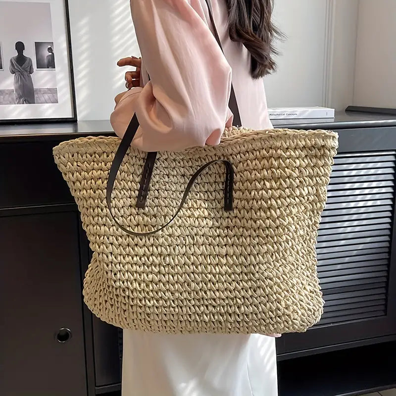 Walburga | Women Woven Straw Tote Bag