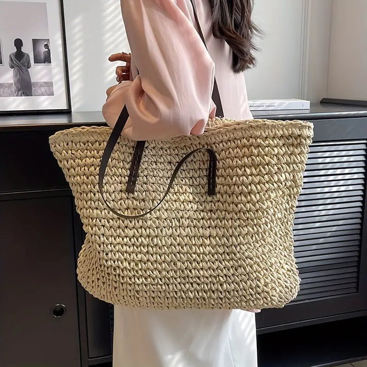 Walburga | Women Woven Straw Tote Bag