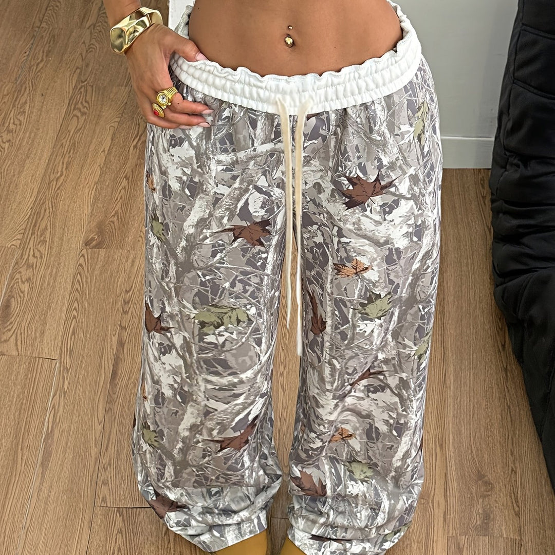 Stylish Camo Knit Pants for Women with Plus Size Style