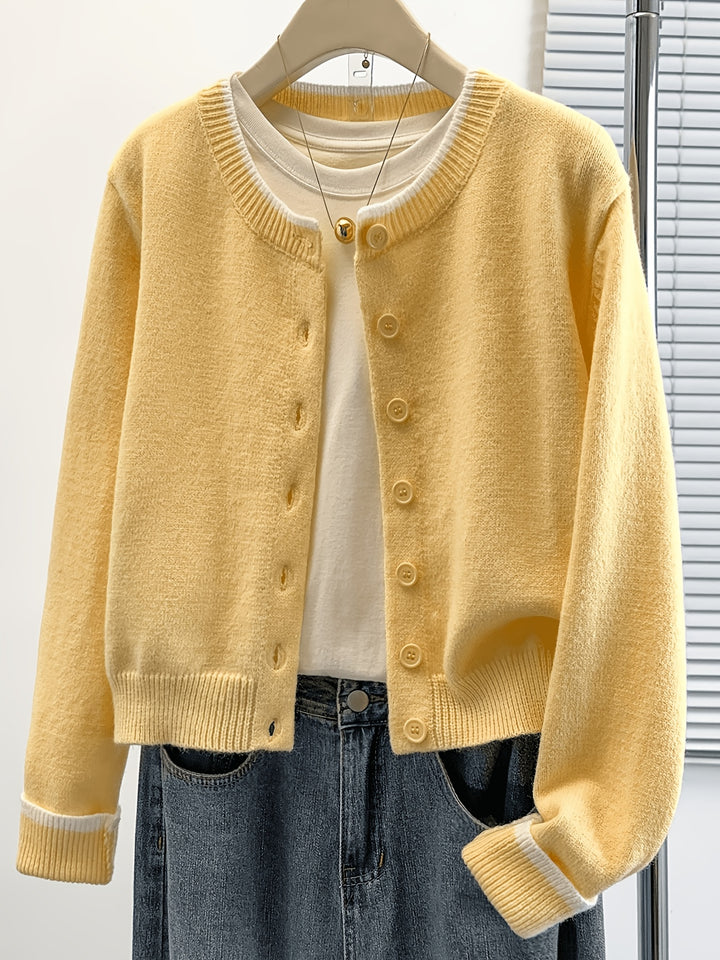 Cozy Fall Sweater Cardigan for Women with Cardigan Button