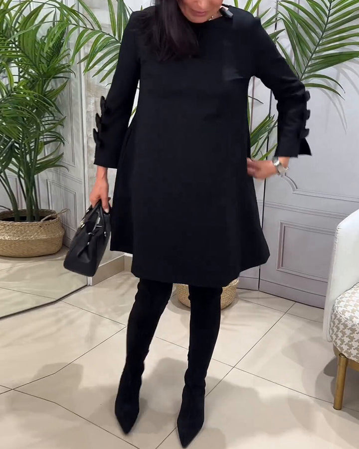 Hebe | Women Bow Cuff Long Sleeve Dress