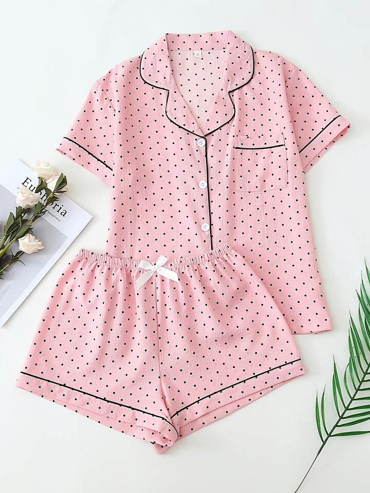 Marlee | Women's Polka Dot Casual Pajama Set