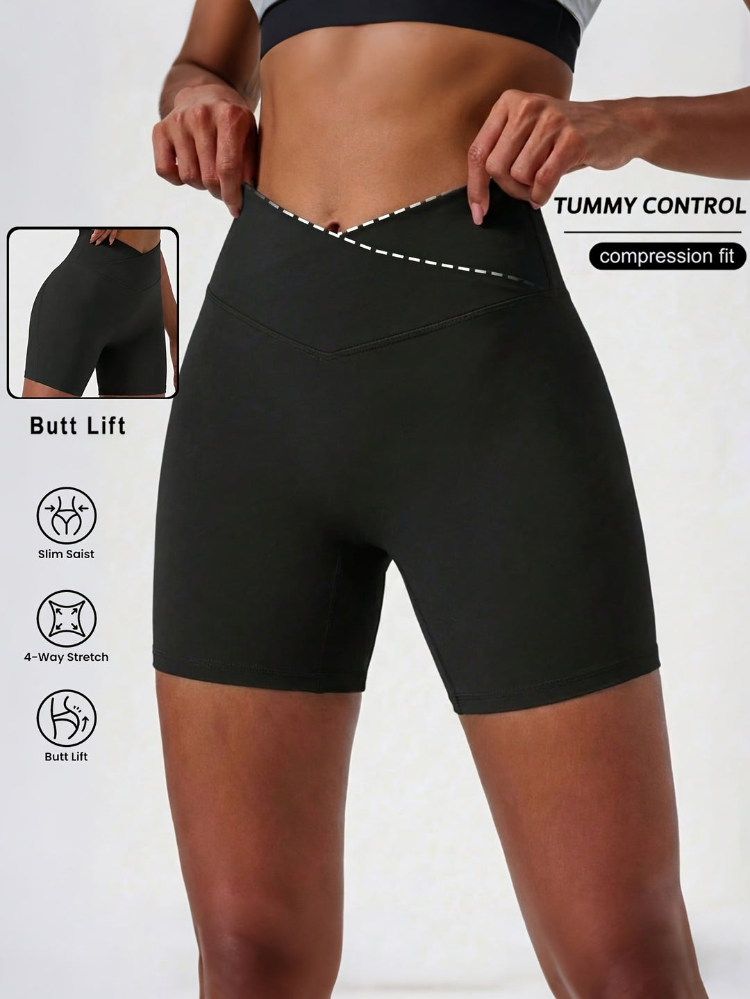 Margot | Women's Knit High Waisted Office Shorts