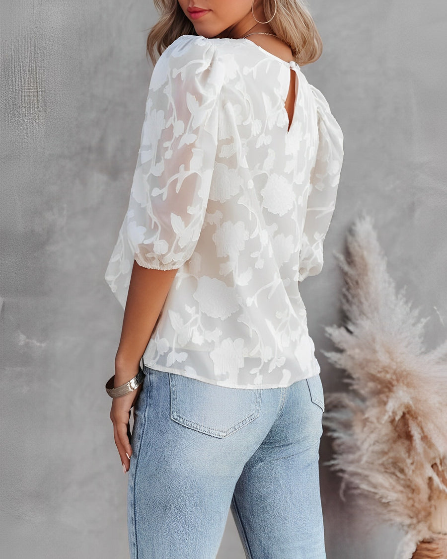 Kinvara | Women Floral Texture Blouse