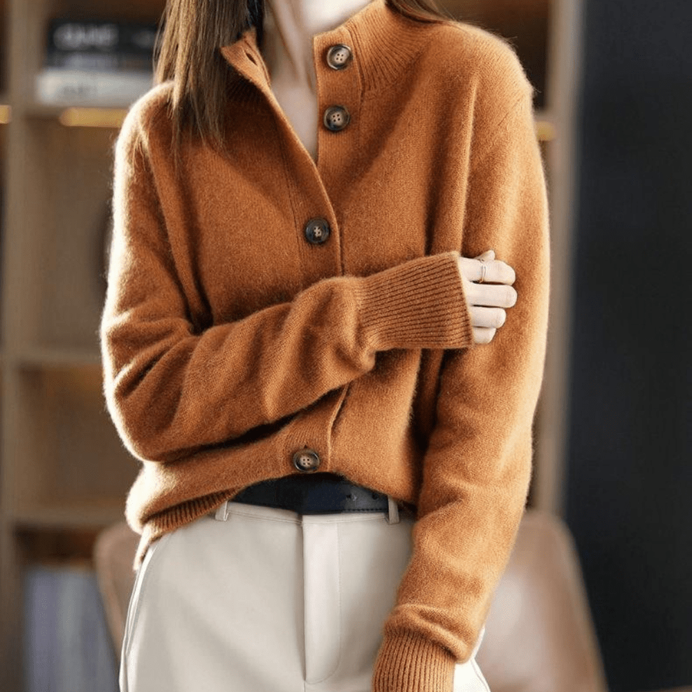 Hermia | Women Plush Button Front Cardigan