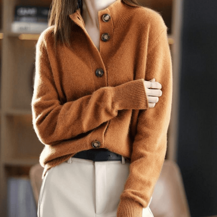 Hermia | Women Plush Button Front Cardigan