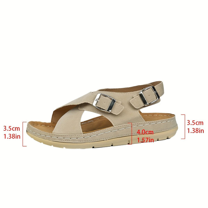 Josette | Women's Cross Strap Cushioned Platform Sandals