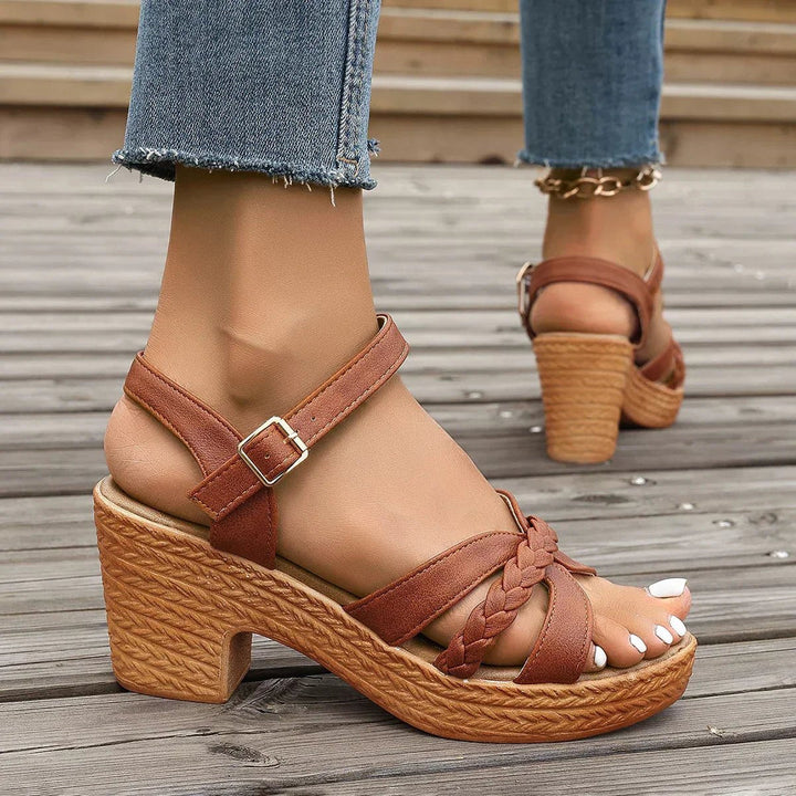 Chloe | Women's Cross Strap Adjustable Comfort Sandals