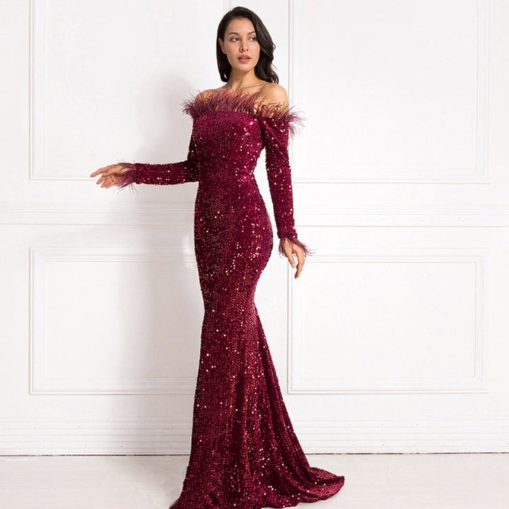 Ambrosine | Women Off Shoulder Sequin Dress