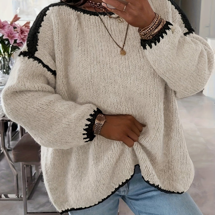 Ansley | Women Boat Neck Pullover Sweater