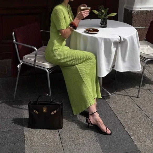 Isabeau | Women Ribbed Keyhole Bodycon Maxi Dress