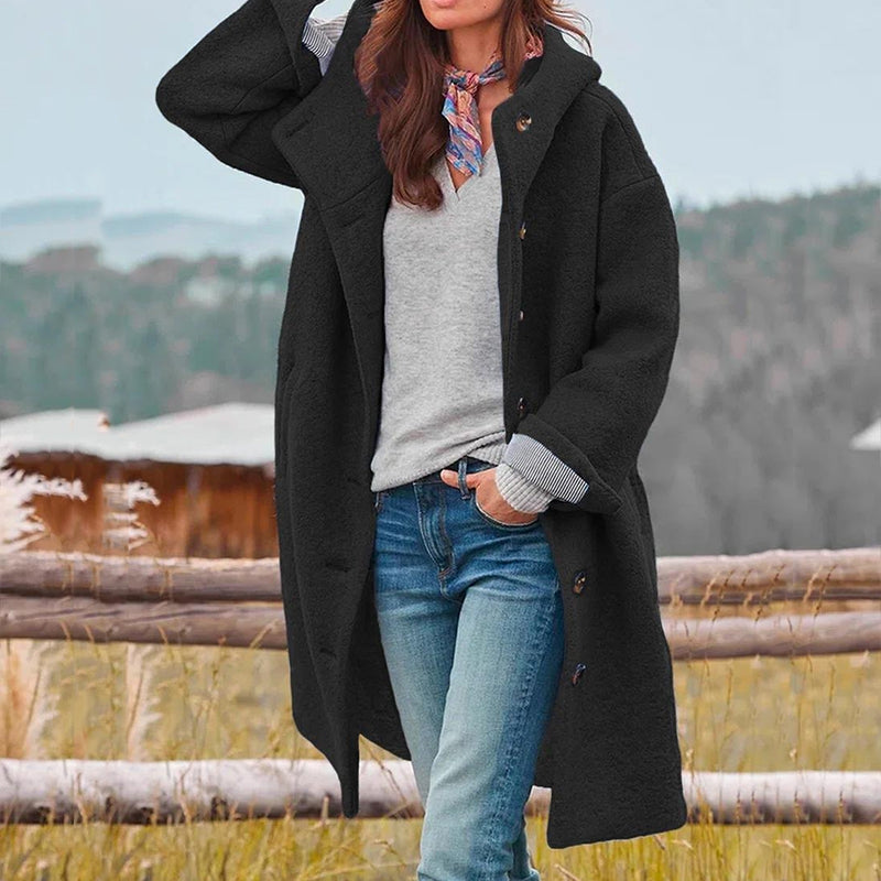 Aethelthryth | Women Hooded Boucle Coat